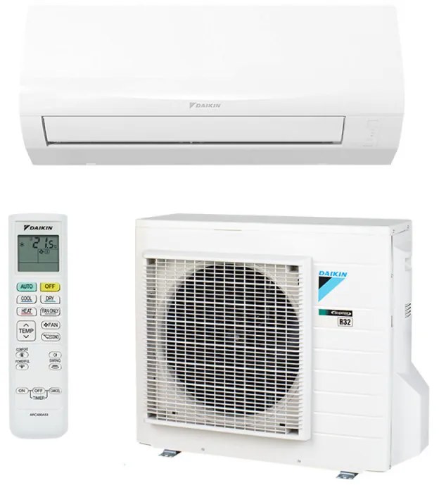 Aparat de aer conditionat Daikin Sensira FTXF35E/RXF35E, 12000 BTU, A++ / А+, Timer 24 de ore, Mod economic, Alb