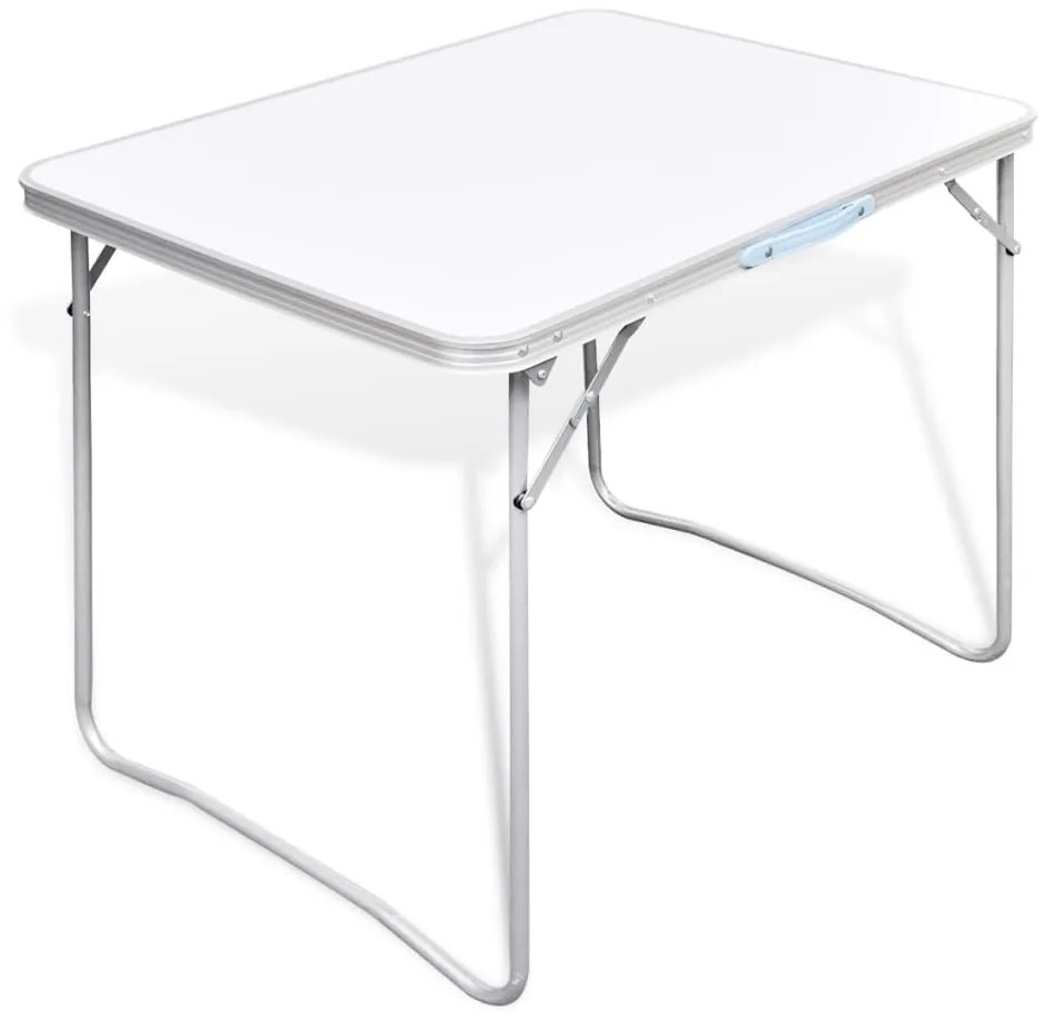 Masă camping din metal pliabilă 80 x 60 cm