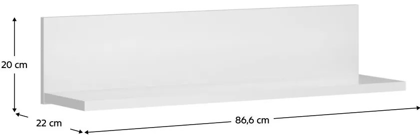 Raft de perete ERODON (alb). 1091579
