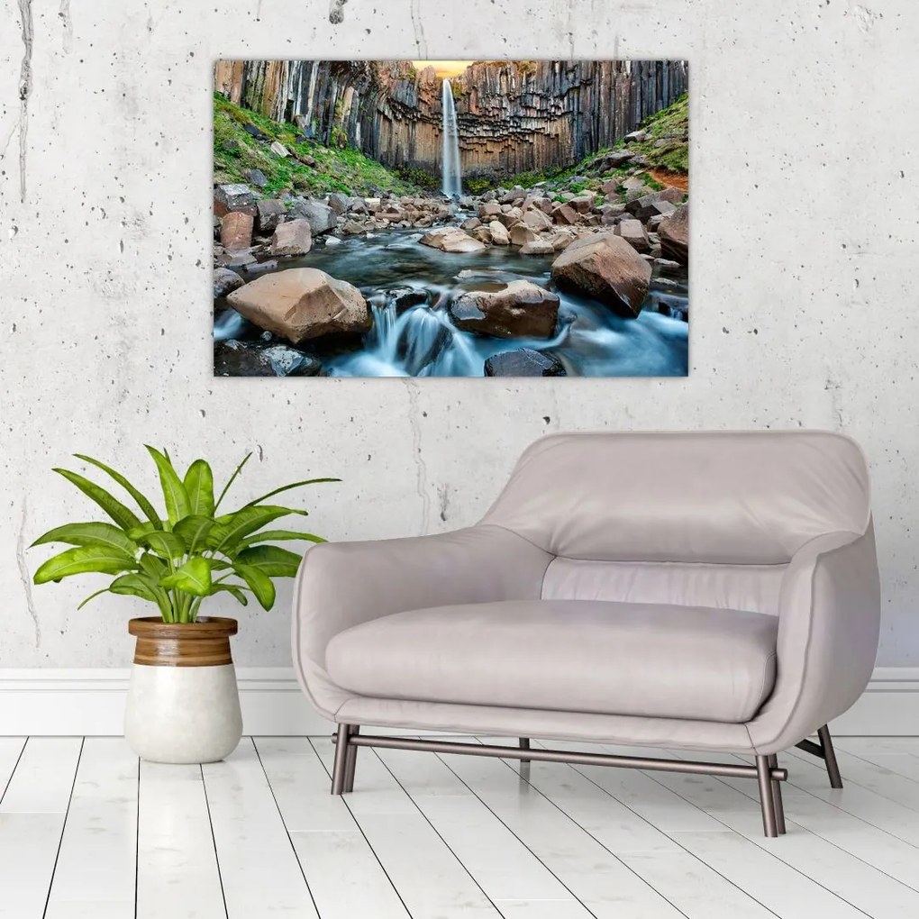 Tablou - Cascada Svartifoss, Islanda (90x60 cm)