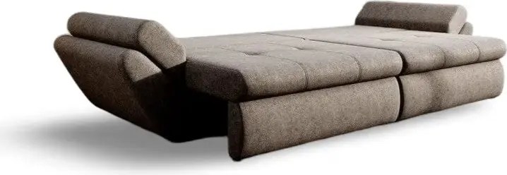 Canapea extensibilă dumonde cu ladă de depozitare si sezut confortabil din spuma high-density, Loana Enjoy Kaki 300x100 cm