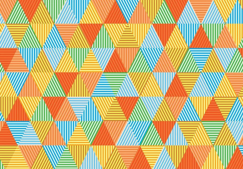 Fototapet - Triunghiuri colorate (152,5x104 cm), în 8 de alte dimensiuni noi