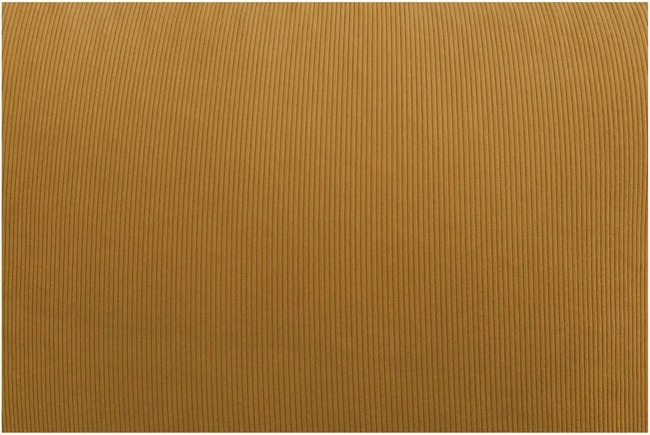 Fotoliu bean bag galben cu tapițerie din catifea reiată Lilibet – Bobochic Paris