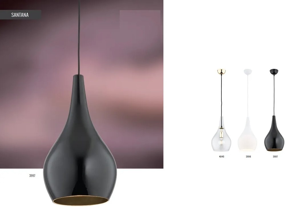 Pendul sticla design decorativ SANTANA alb opal