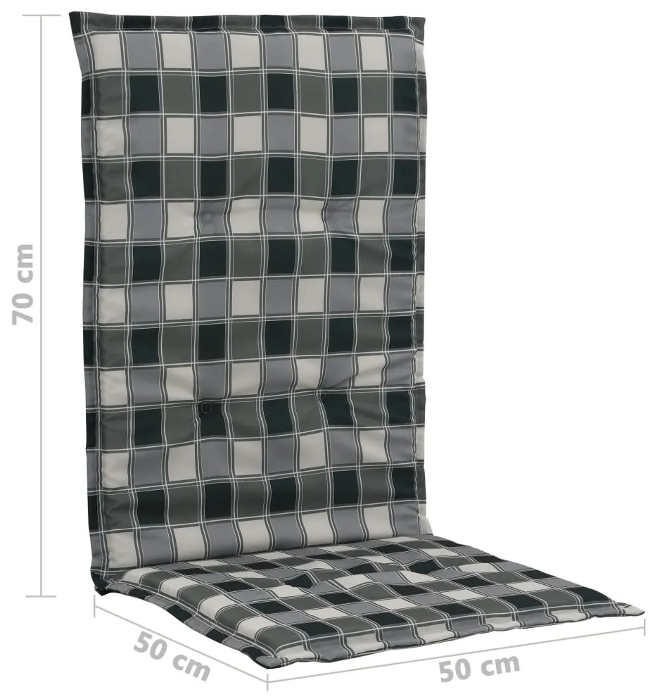 Perne scaun gradina, imprimeu, 2 buc., multicolor, 120x50x3 cm