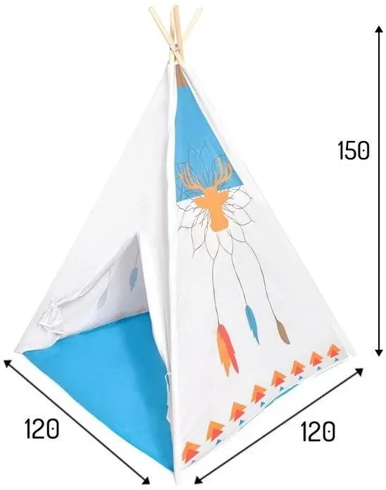 Cort Teepee, casă pentru copii cu un motiv frumos