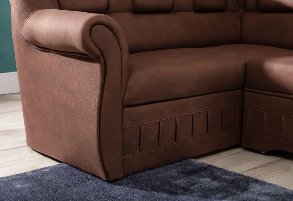 Supermobel Colțar extensibil LORD II, 250x105x190, Berlin02/Soft17, stânga