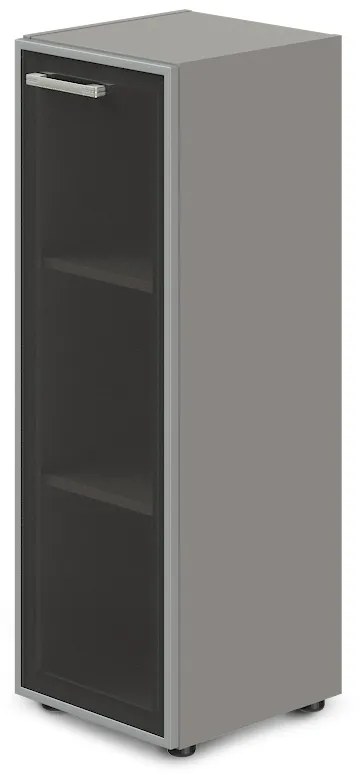 Dulap îngust mediu TopOffice Premium, dreapta, 39,9 x 40,4 x 119,5 cm, gri