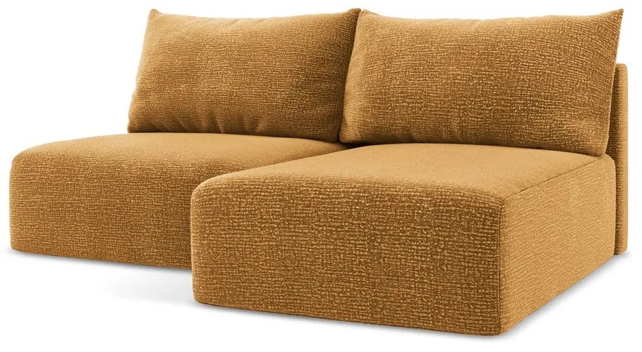 Colțar portocaliu extensibil/cu spațiu de depozitare (cu colț pe partea dreaptă) Kalena – Makamii