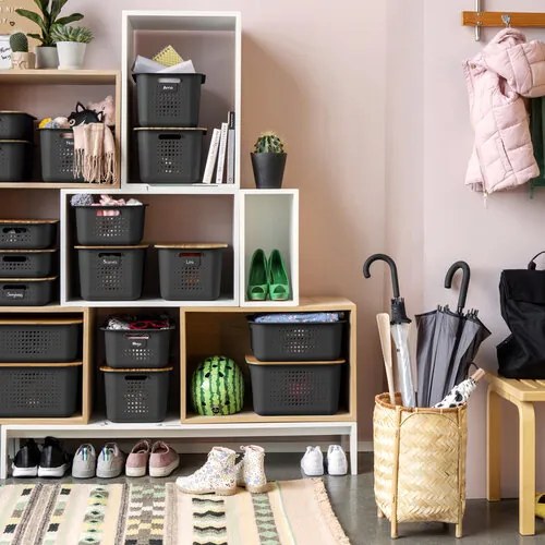 Coș de depozitare SmartStore Modern, gri, 37 x 28x 10 cm, 37 x 28 x 10 cm