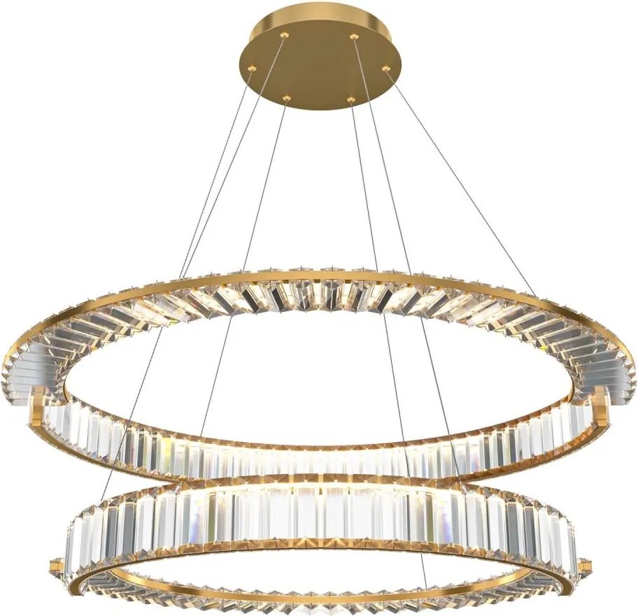 Maytoni P097PL-L90G4K - Candelabru LED suspendat pe cablu KRONE, LED 90W, 230V, Ø 102 cm, auriu