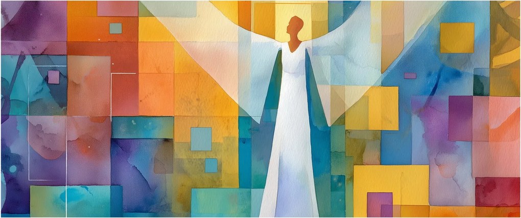 Tablou - Înger geometric (120x50 cm)