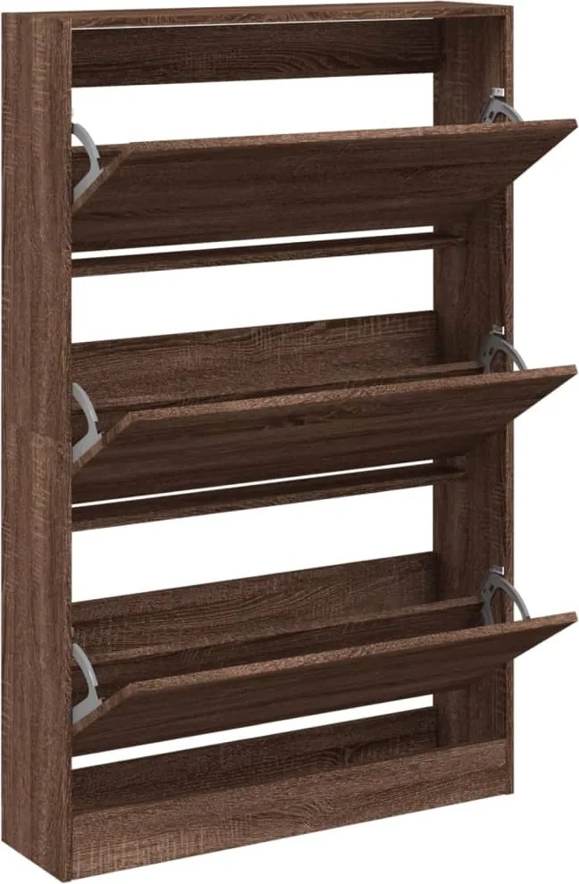 vidaXL Pantofar, stejar maro, 80x21x125,5 cm, lemn compozit