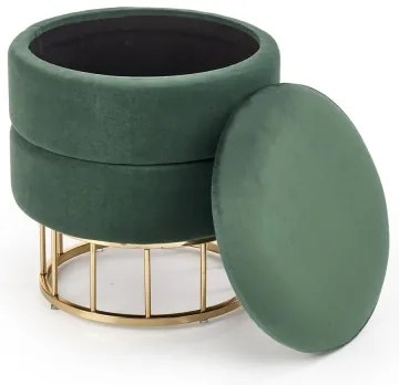 Taburet MINTY d. 37 cm verde/auriu