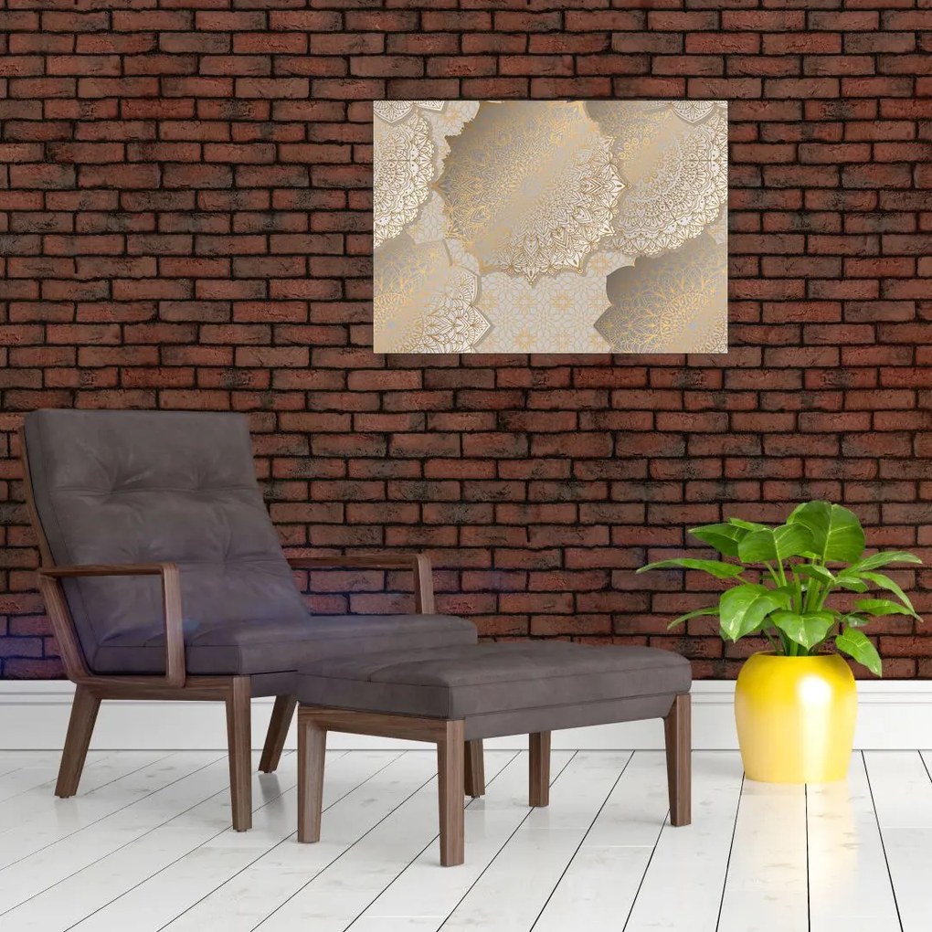 Tablou - Mandale în tonuri aurii (70x50 cm)