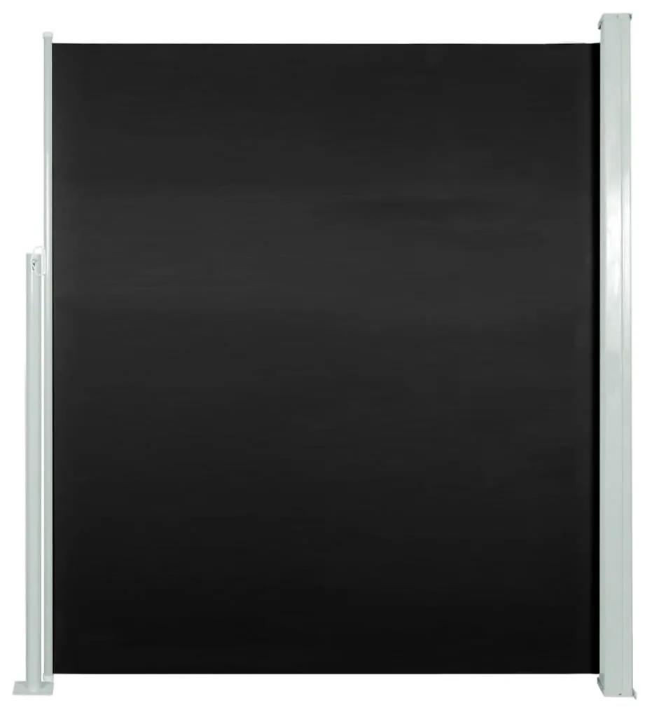 Copertina laterala retractabila de terasa, negru, 160x300 cm Negru, 160 x 300 cm