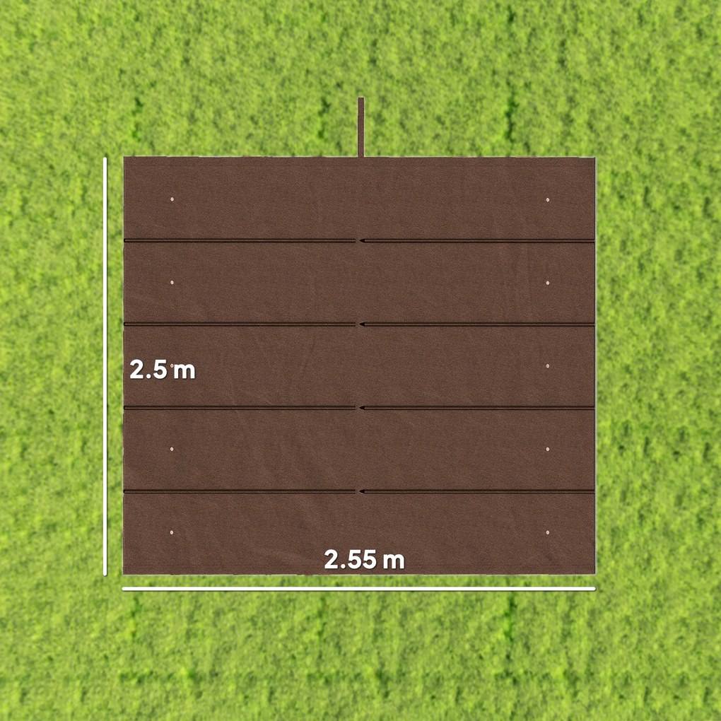 Outsunny Tettuccio di Ricambio per Gazebo 3x3 m con 10 Fori di Drenaggio Grigio | Aosom Romania