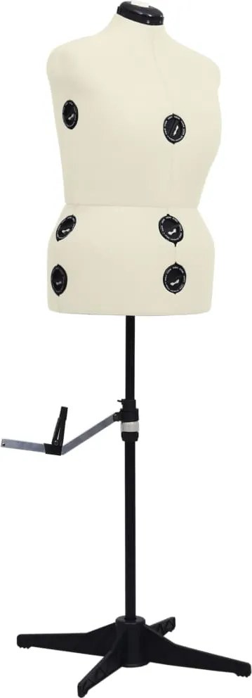 vidaXL Formă pentru rochie femeie reglabilă crem, dimensiune L 44-50