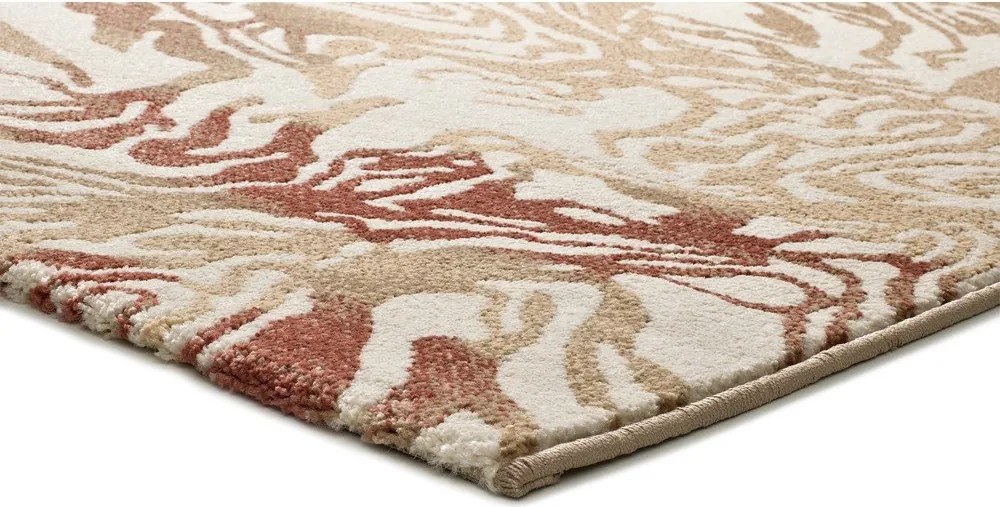 Covor bej/teracotă 133x190 cm Astra – Universal