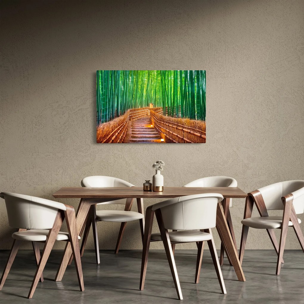 Tablou - Pădure de bambus japoneză (90x60 cm)