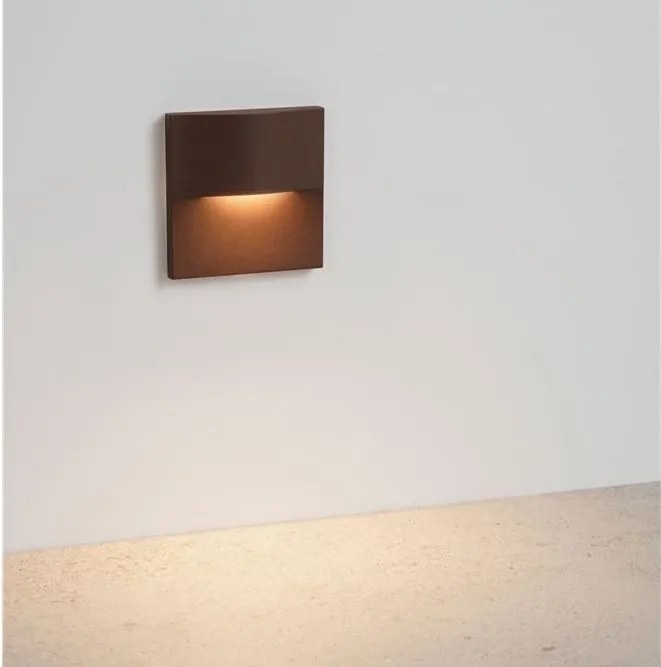 Spot aplicat perete exterior LED 2700K IP65 FLAC corten