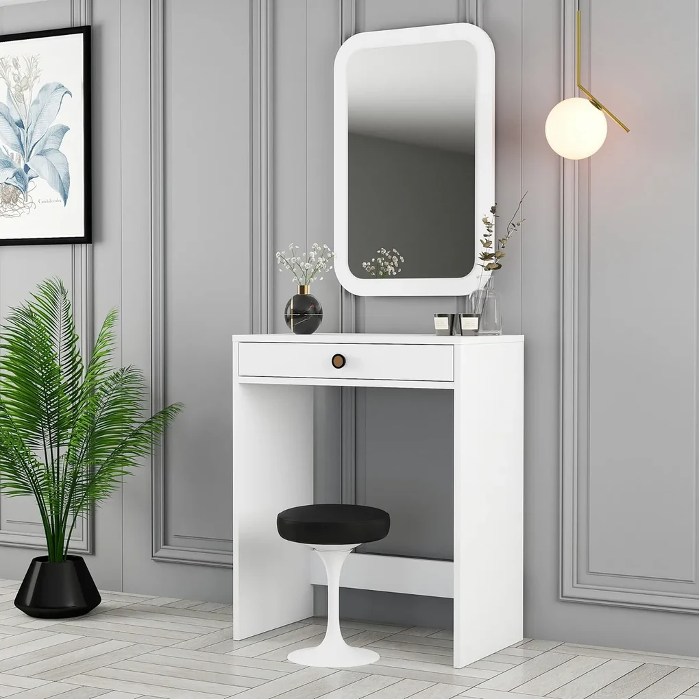Lisbon Mirror White Cosmetic Table