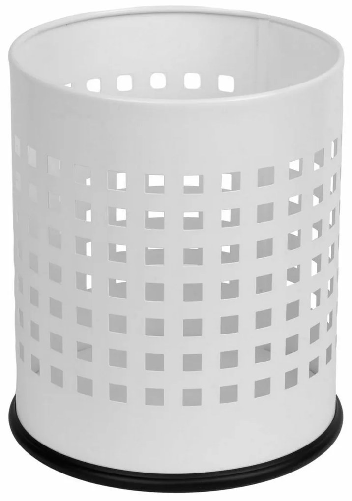 Alda Coș de gunoi Officer perforat 7 l, alb, 7 l