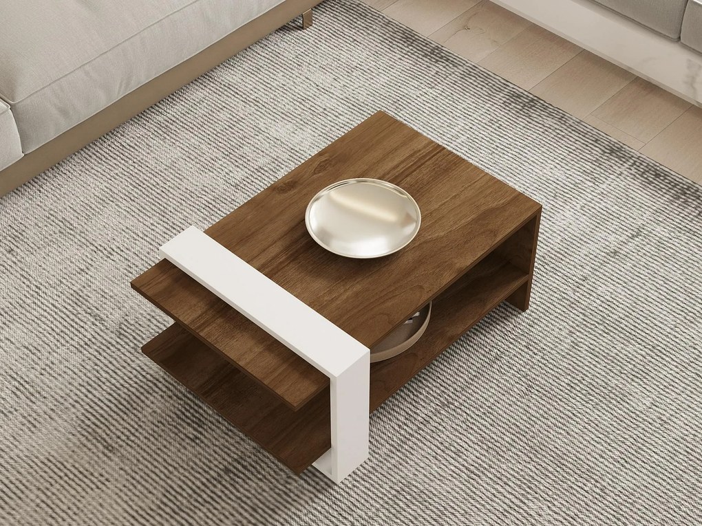 Masă de cafea Glenn (Nuc + Alb). 1089051