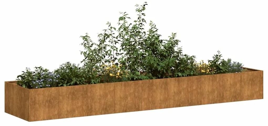 vidaXL Jardinieră Rusty 360x80x40 cm Oțel rezistent la intemperii