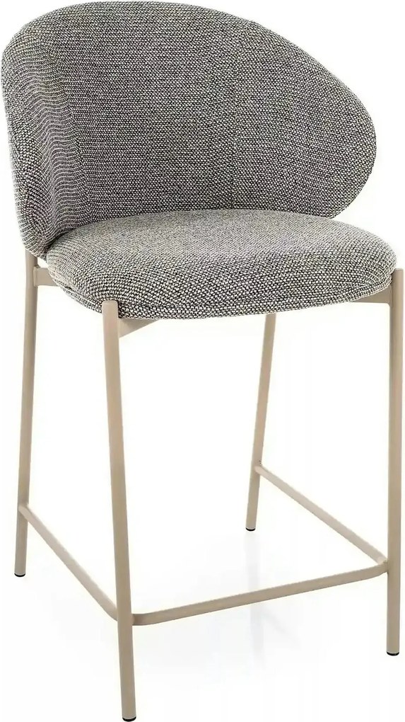 Scaun bar KIOTO H-2, gri/cașmir, stofă/metal, 54x44x90 cm