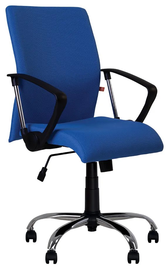 Scaun de birou NEO NEW GTP CHROME, Albastru deschis stofa lusso