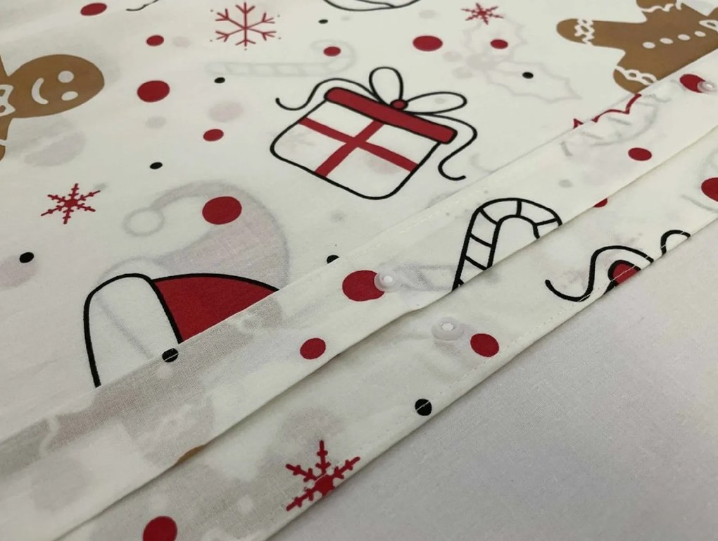 Lenjerie de pat din bumbac GINGER JOY albă Dimensiune lenjerie de pat: 70 x 90 cm | 140 x 200 cm