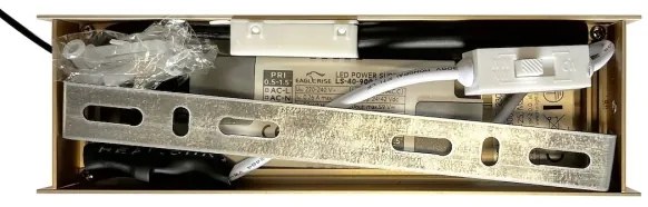 Lustră LED LINEA suspendată pe cablu, 36W, 230V, 3000/4000/5700K, CRI 90, auriu