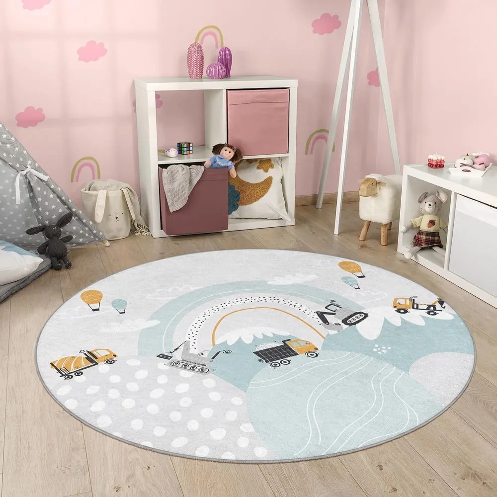 Covor pentru copii lavabil ø150 cm Snowy Hills – Mila Home