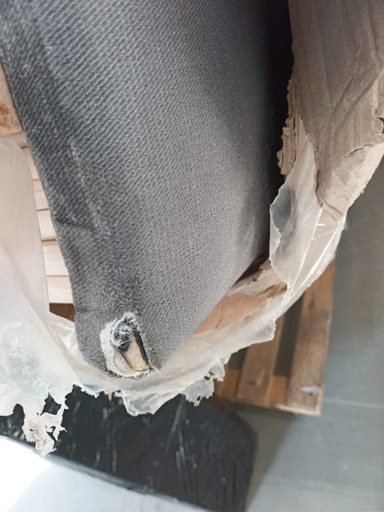 OFERTA Pat tapitat COMFINO VELVET cu pat suplimentar 120x200 cm gri calitate II