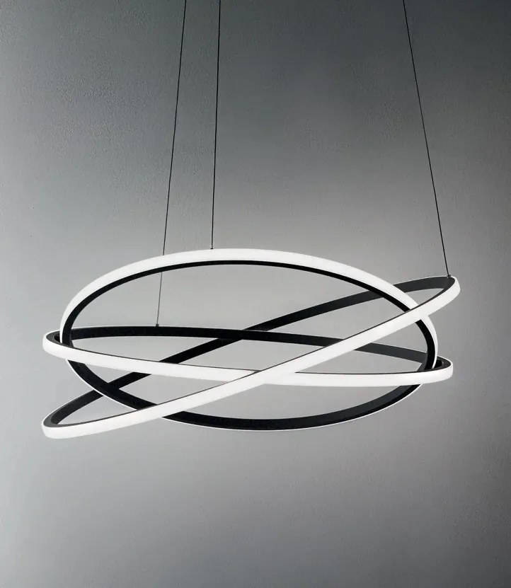 Lustra LED circulara design modern ATIA 100cm alb sau negru