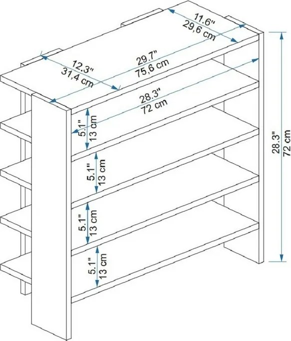 Dulap pentru pantofi Sergel Atlantic Pine
