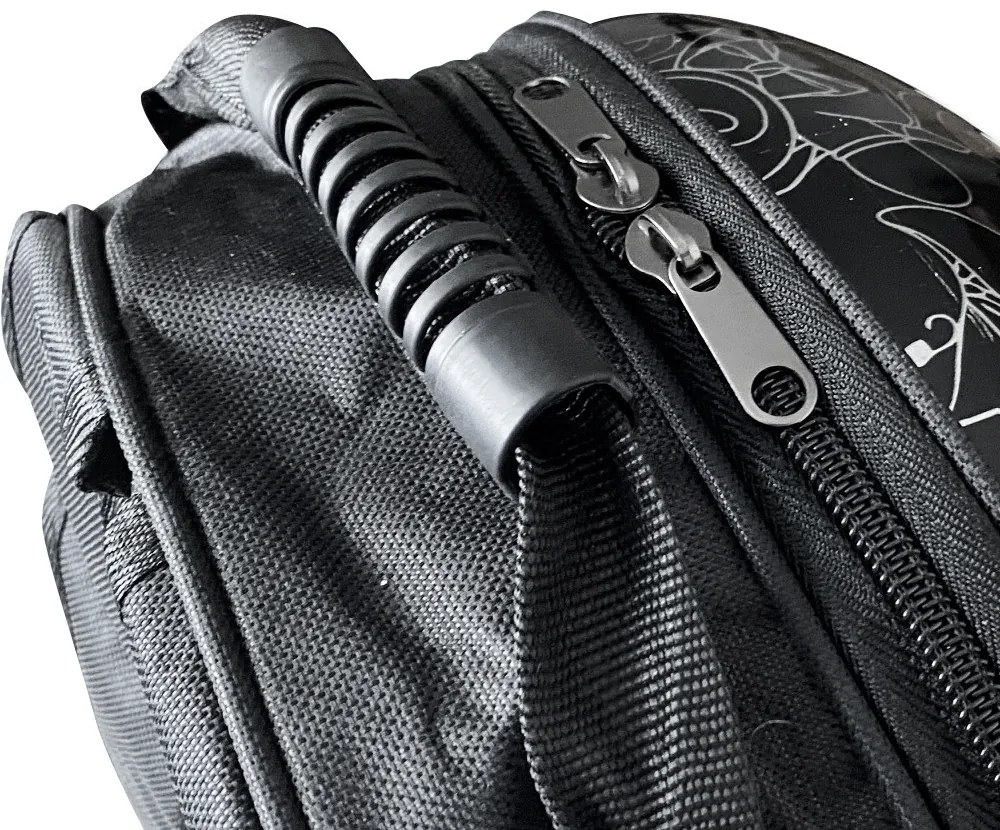 Rucsac pentru transportul animalelor de companie, negru cu model ursuleț