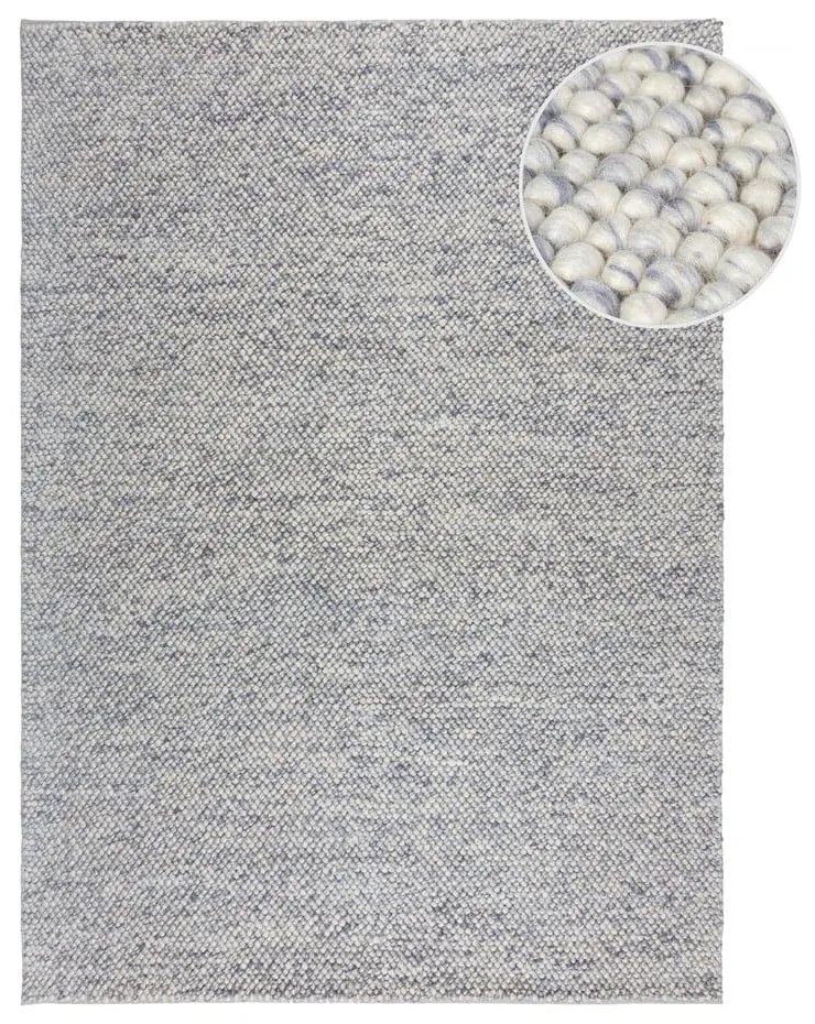 Covor albastru deschis țesut manual din amestesc de lână 120x170 cm Minerals – Flair Rugs