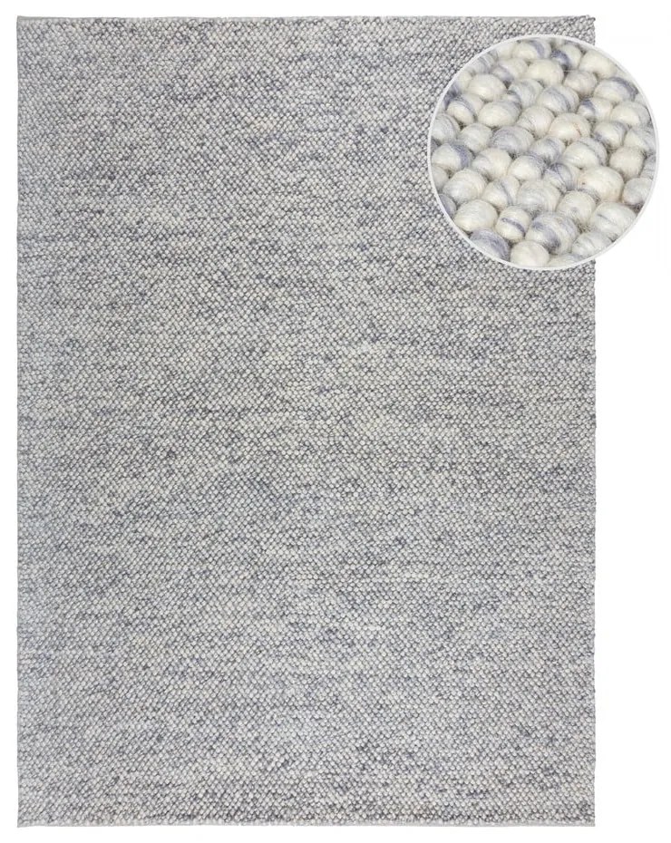 Covor albastru deschis țesut manual din amestesc de lână 160x230 cm Minerals – Flair Rugs