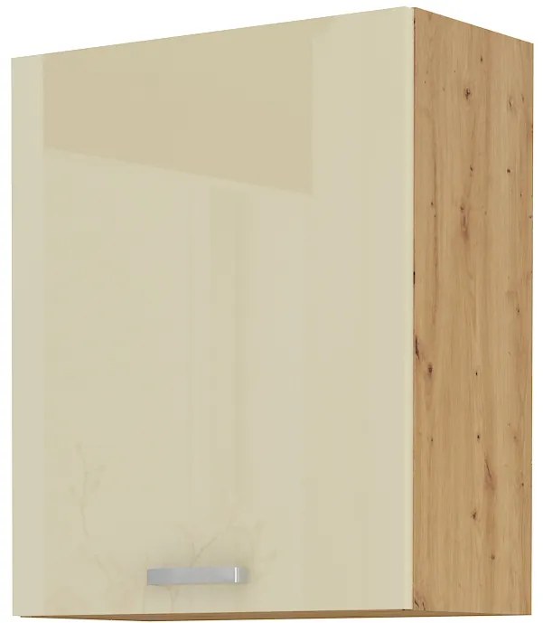 Dulap superior de bucătărie Arryn 60 G-72 1F (stejar artisan + crem lucios). 1024729