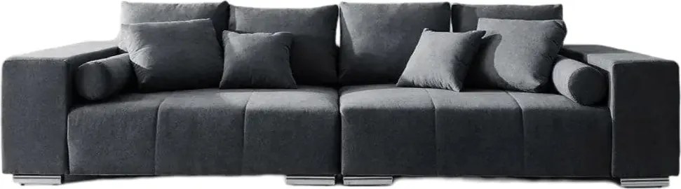 Canapea extensibilă dumonde cu ladă de depozitare si sezut confortabil din spuma high-density, Marbela Enjoy Graphite XXL 295x100 cm