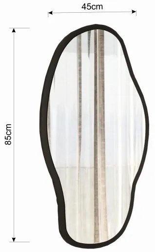 Oglindă de perete COULDY 85x85 cm negru