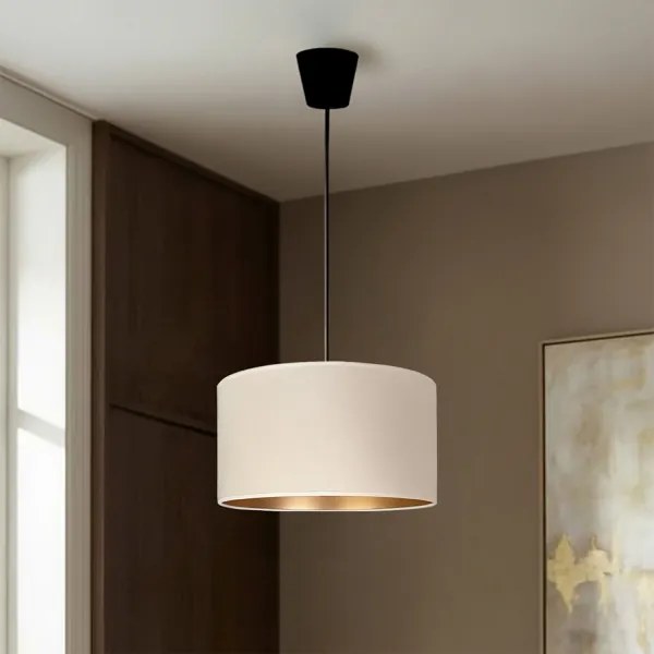 BRILAGI - Lustră suspendată VELVET pe cablu, 1xE27/60W/230V, Ø 40 cm, crem/auriu