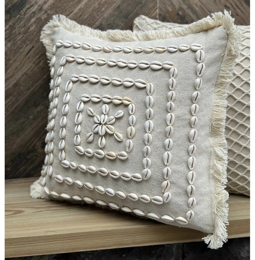 Față de pernă din bumbac 43x43 cm Seashells – Mioli Decor