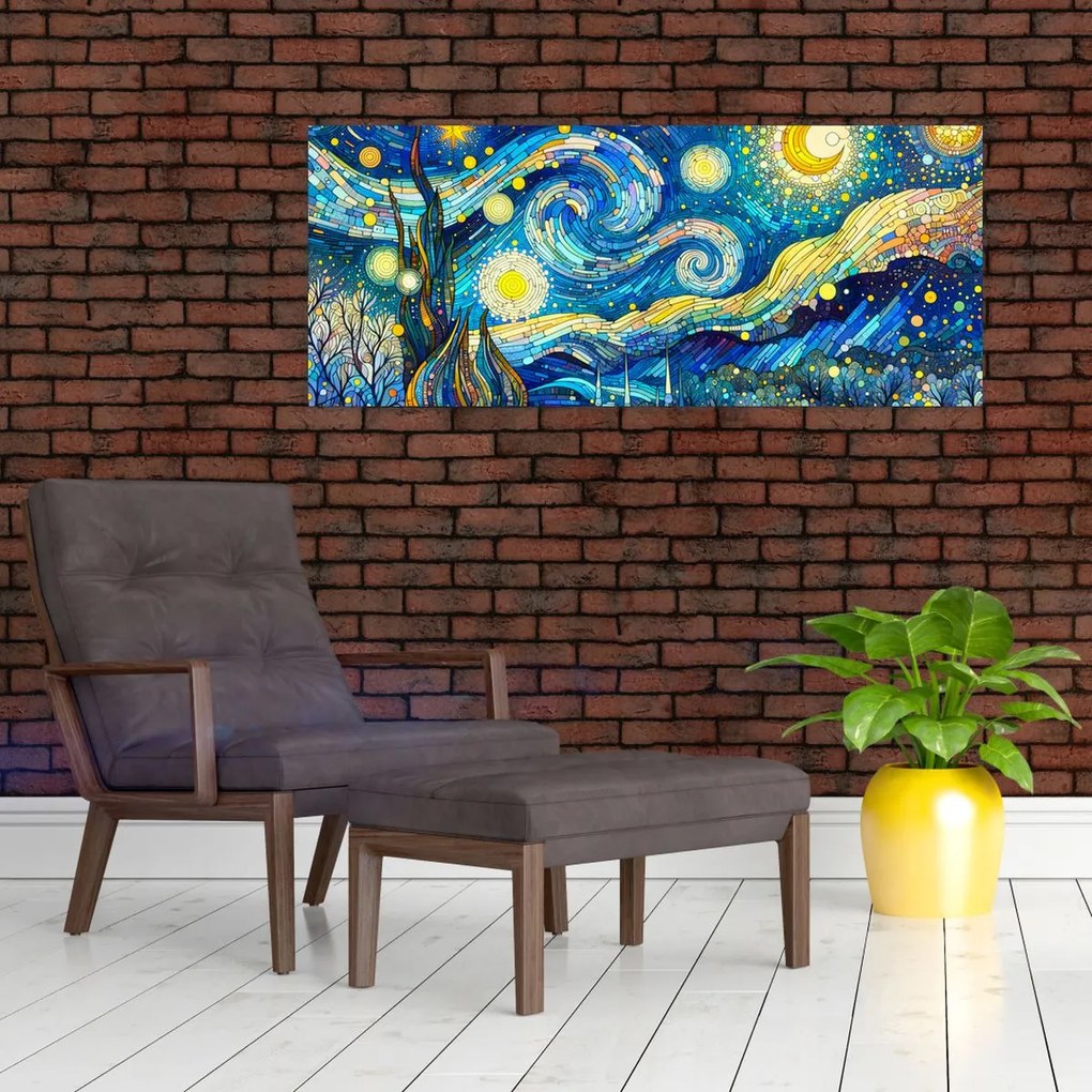 Tablou – Mozaic al nopții înstelate (120x50 cm)