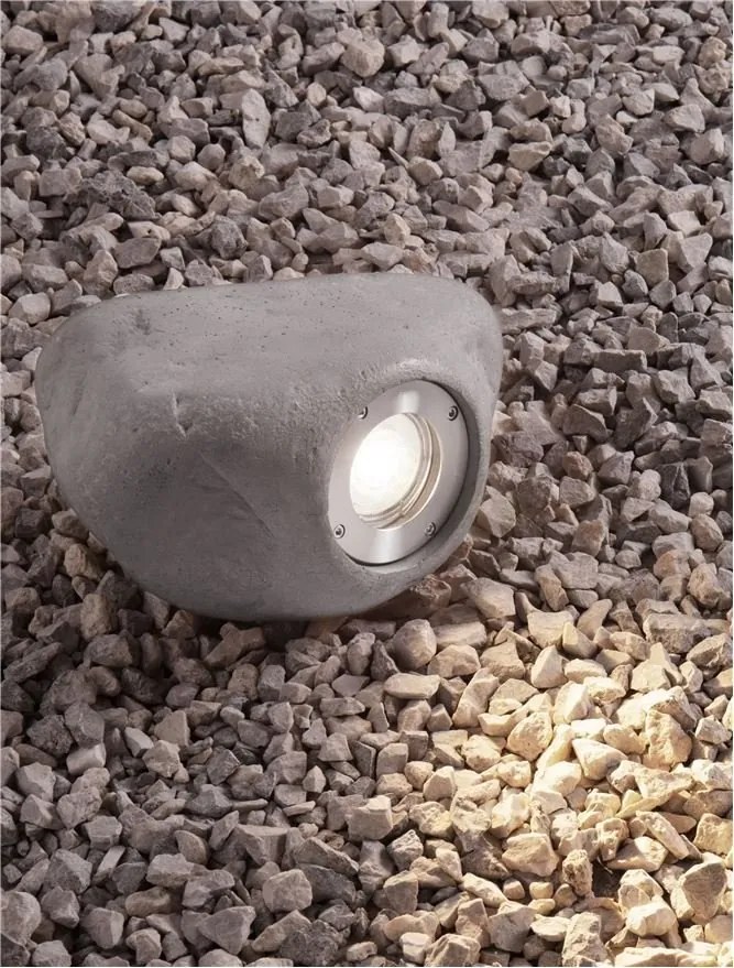 Iluminat exterior ambiental, spot din ciment IP65 SOFT negru