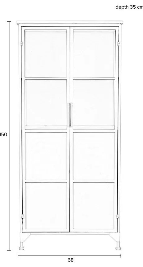 Vitrină albă din metal Miya – White Label