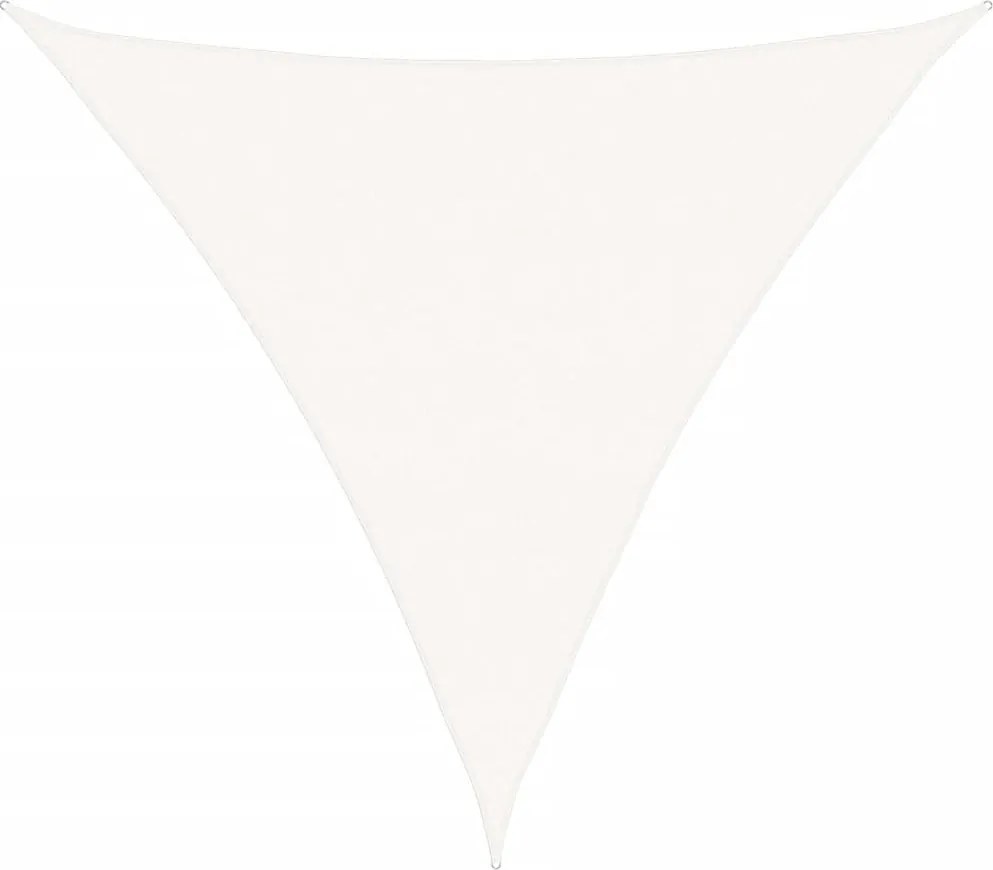 vidaXL Pânză parasolar HDPE, triunghiulară, 5x5x5 m, alb