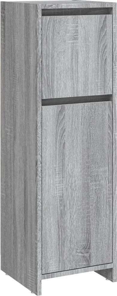 vidaXL Dulap de baie, gri sonoma, 30x30x95 cm, lemn prelucrat